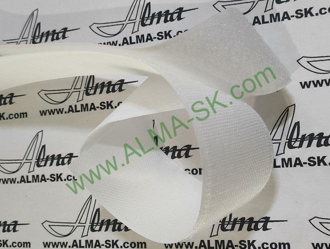 Suchý zips 40 mm HÁČIK biely